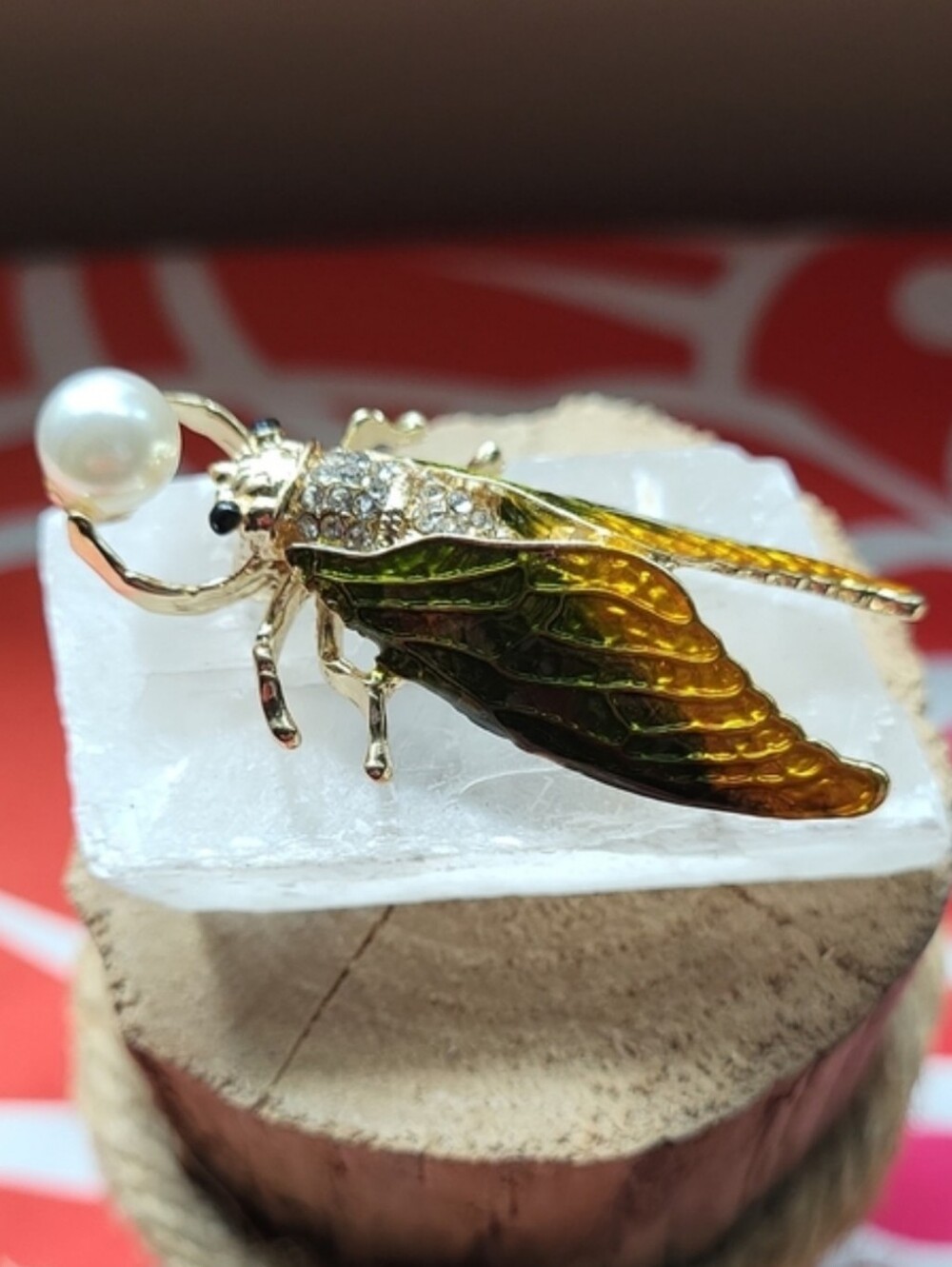 Brand New Jeweled Cicada Brooch/Pin